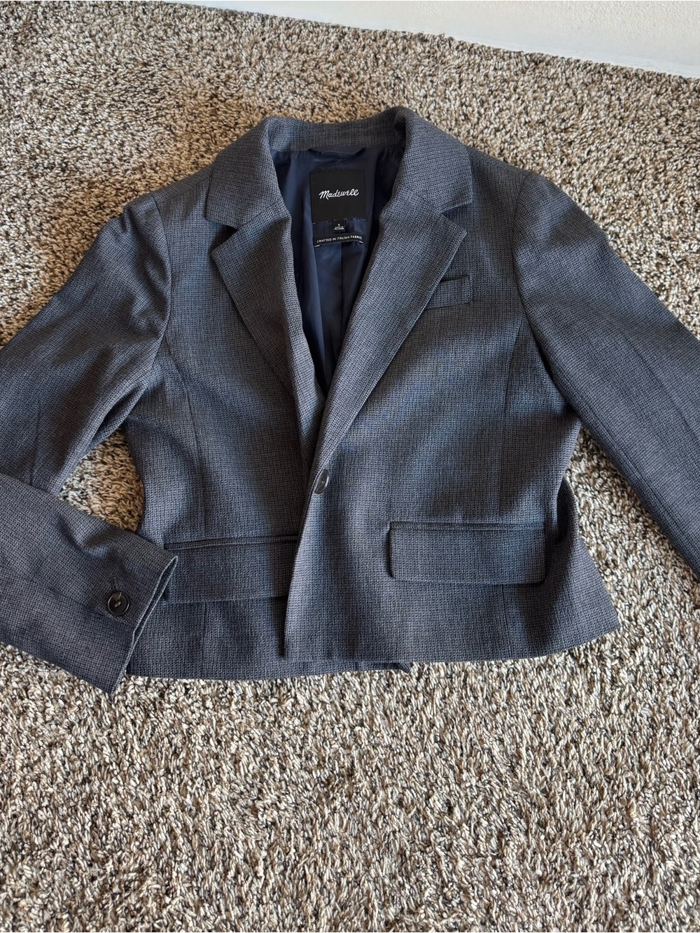 Madewell cropped blazer